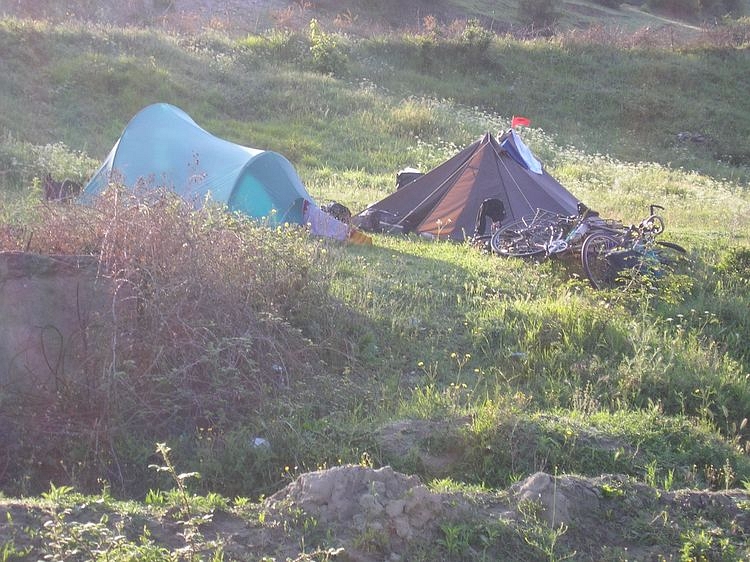 Our campsite near the bridge of Kodovjat