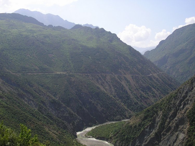 The gorges between Gramsh and Korçë