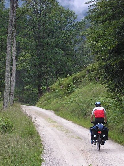 Op de afdaling naar Mariazell, Oostenrijk