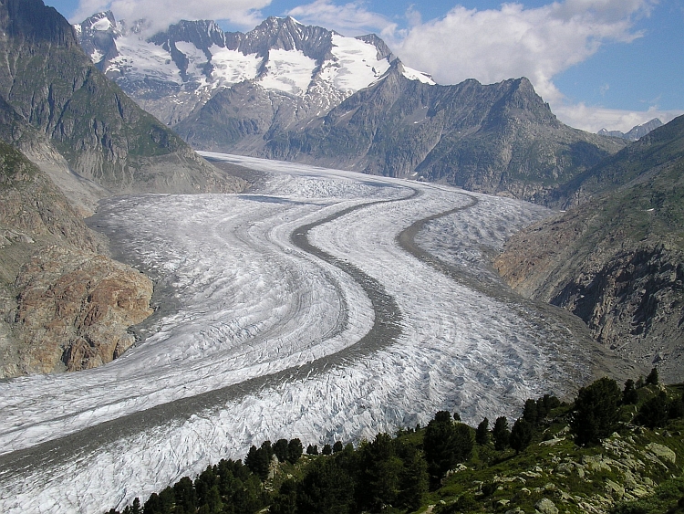 De Aletschgletscher, Zwitserland