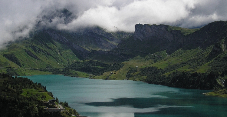 Op weg naar de Cormet de Roselend, Savoie, Frankrijk