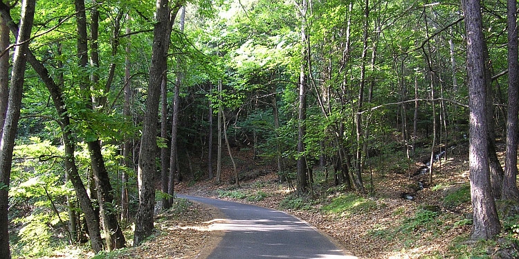 Aan het begin van de klim naar de Colle delle Finestre