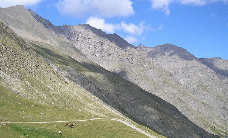 Landschap op de afdaling van de Col du Parpaillon