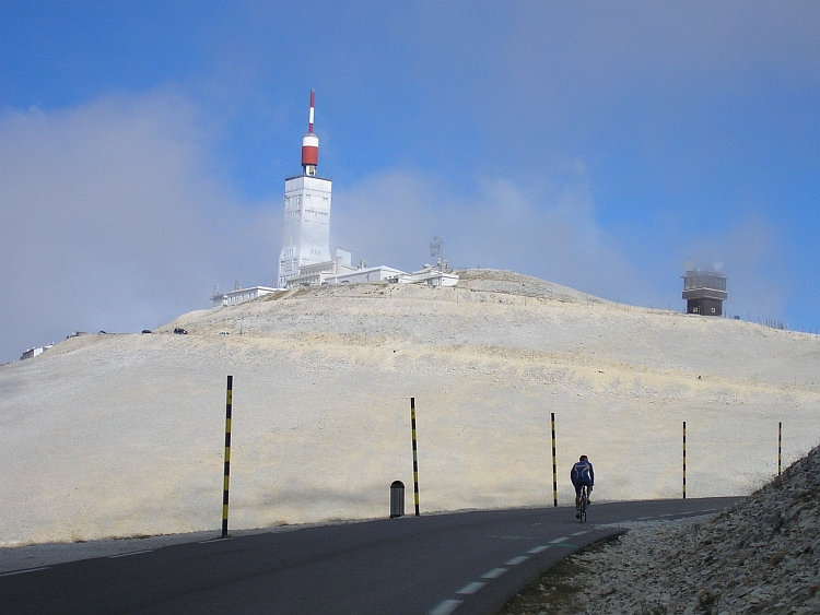 The last meters of the Mont Ventoux climb