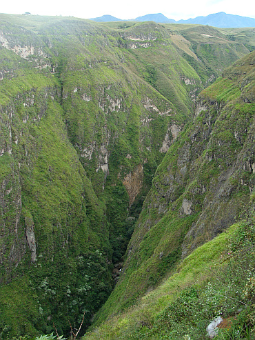 Klooflandschap tussen Pasto en Popayán