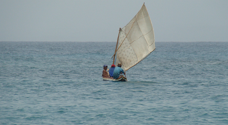 Vissersboot in de Caribische Zee