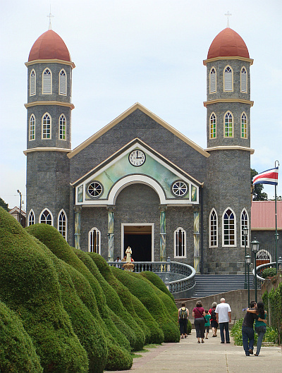 Dorp in de hooglanden van Costa Rica