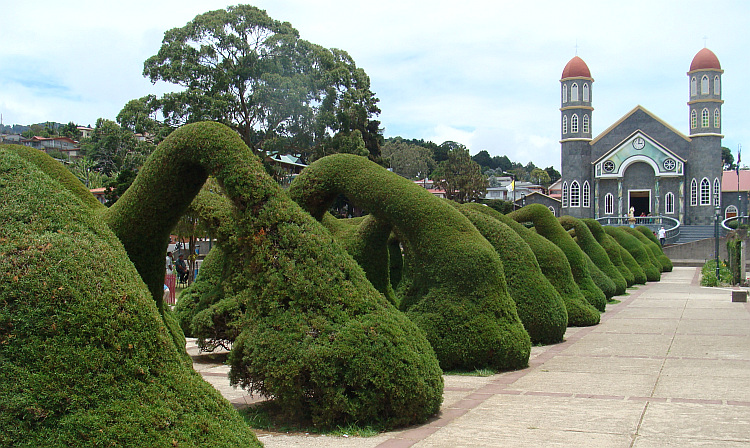 Dorp in de hooglanden van Costa Rica