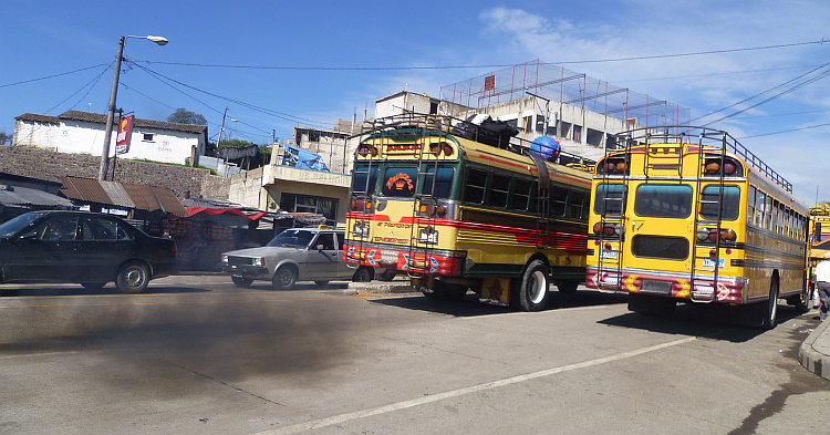 Black smoke escaping from the bus