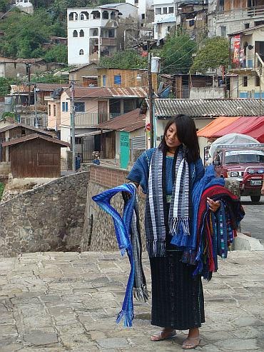 Young woman in a Maya village around Lago de Atitlán