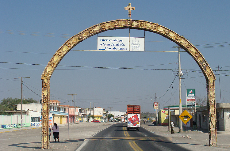 Village along the road