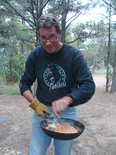 Bob at the campsite along the rivier near Boulder, Utah