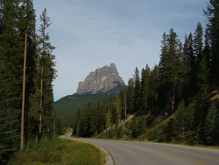 Landschap tussen Banff en Lake Louise