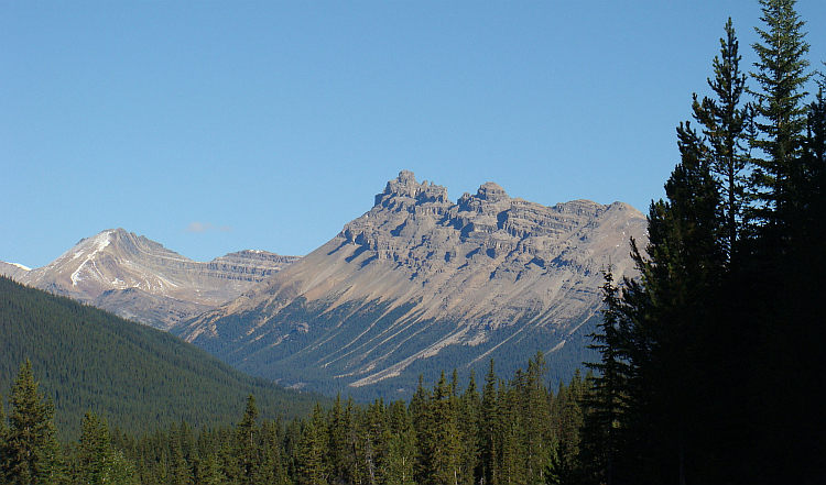 Landschap aan de Icefields Parkway