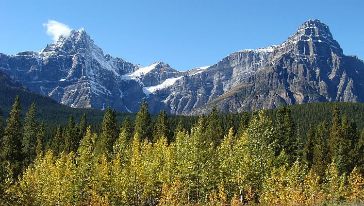 Landschap aan de Icefields Parkway