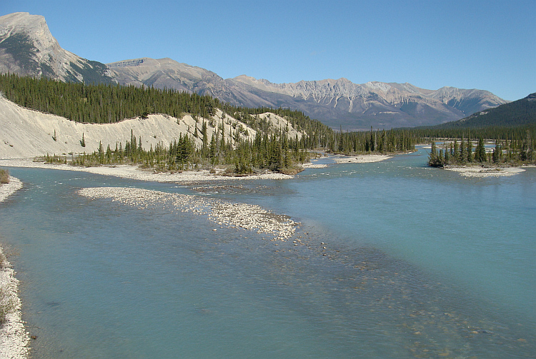 Landschap aan de Icefields Parkway