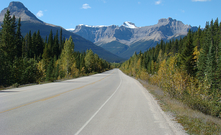 Landschap aan de Icefields Parkway