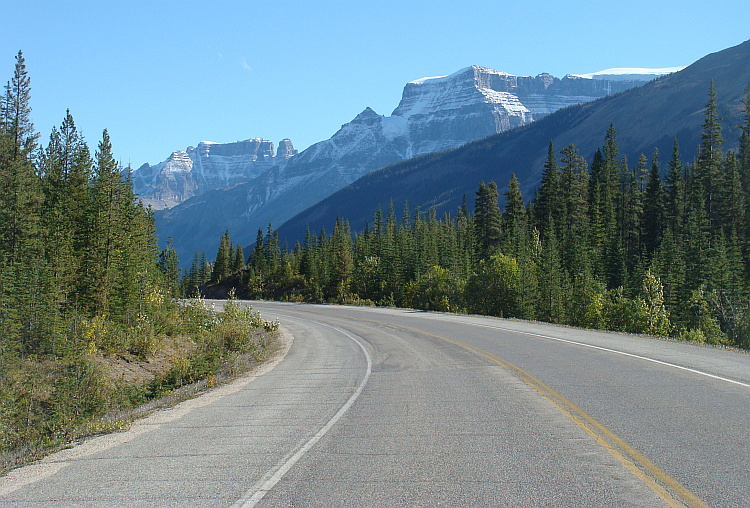 Landscape around the Icefields Parkway