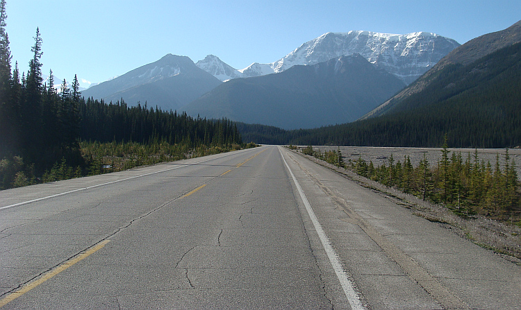 Landschap aan de Icefields Parkway