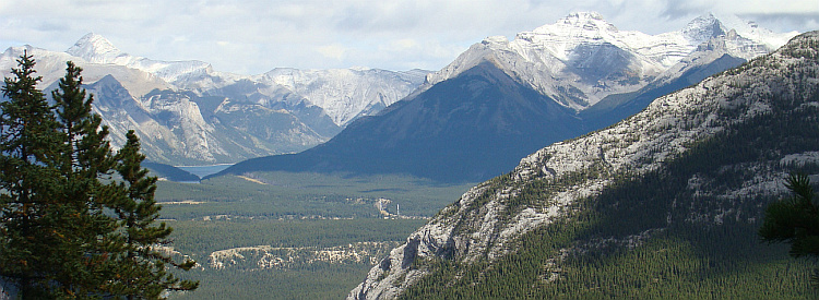 View from a mountain near Banff