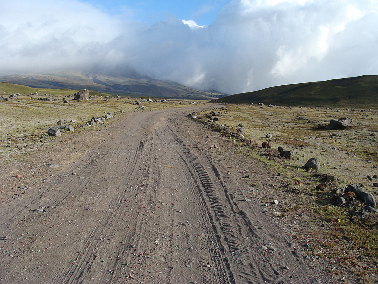 Weg over de páramo