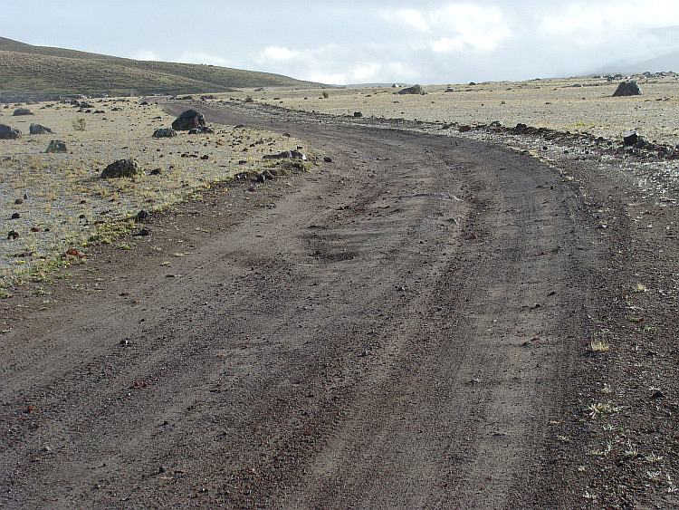 Weg over de páramo