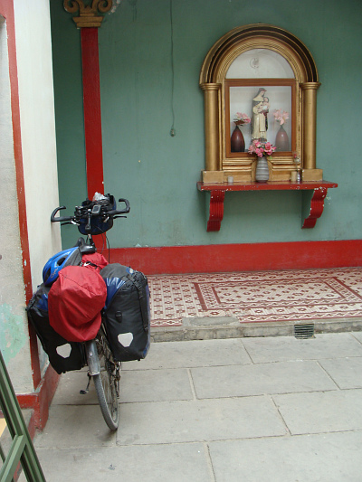 My bike in the chapel of a police station