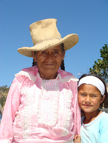 Grandmother and granddaughter