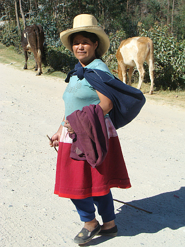 Boerin in de cordillera