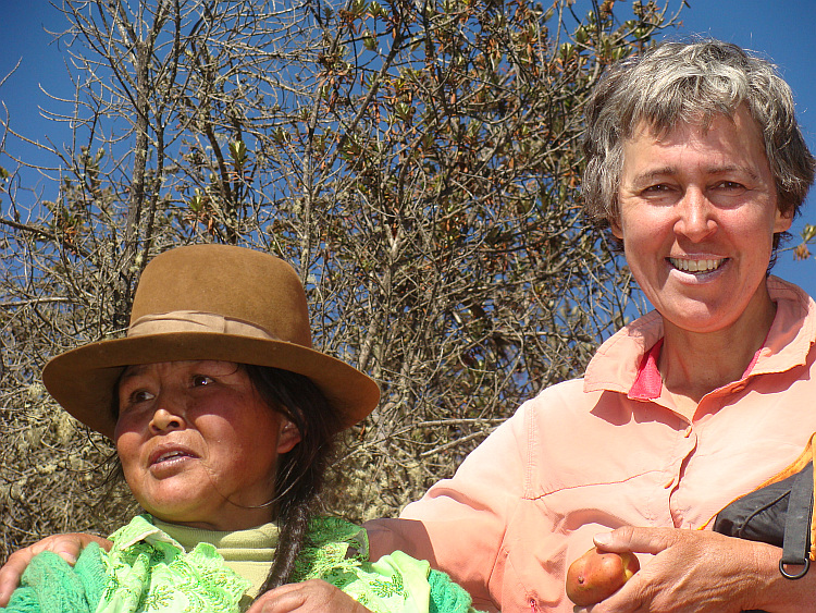 Karin with farmer