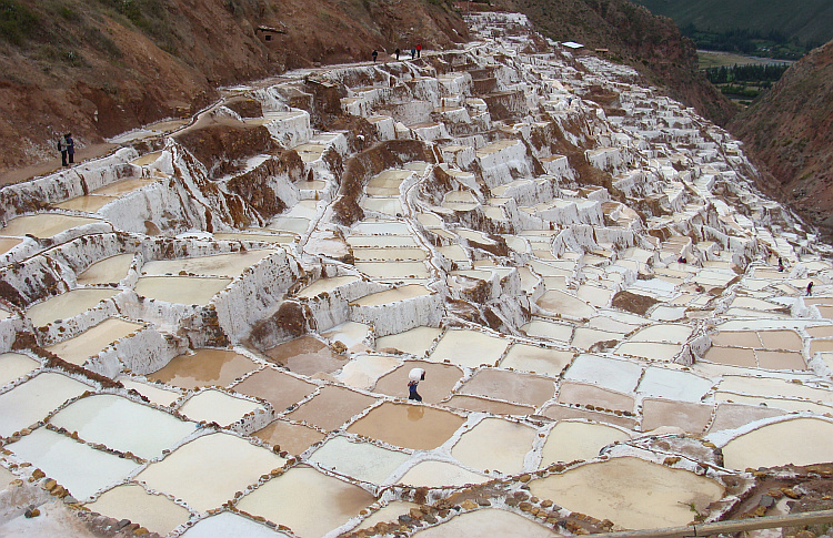 Salt mining, using age old Inca techniques in the Salinas