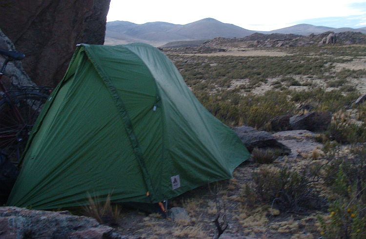 Campsite along the road from Yauri to Chivay