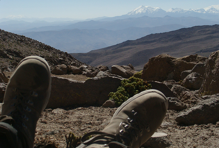 On the campsite for the ascent of the Chachani