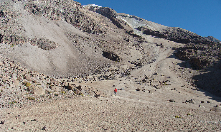 On the campsite for the ascent of the Chachani