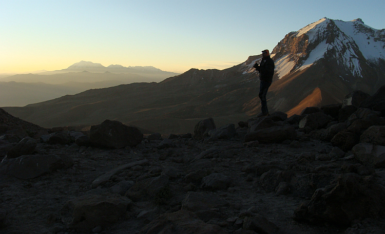 On the campsite for the ascent of the Chachani