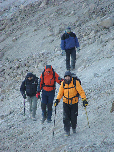 On the way to the top of the Chachani