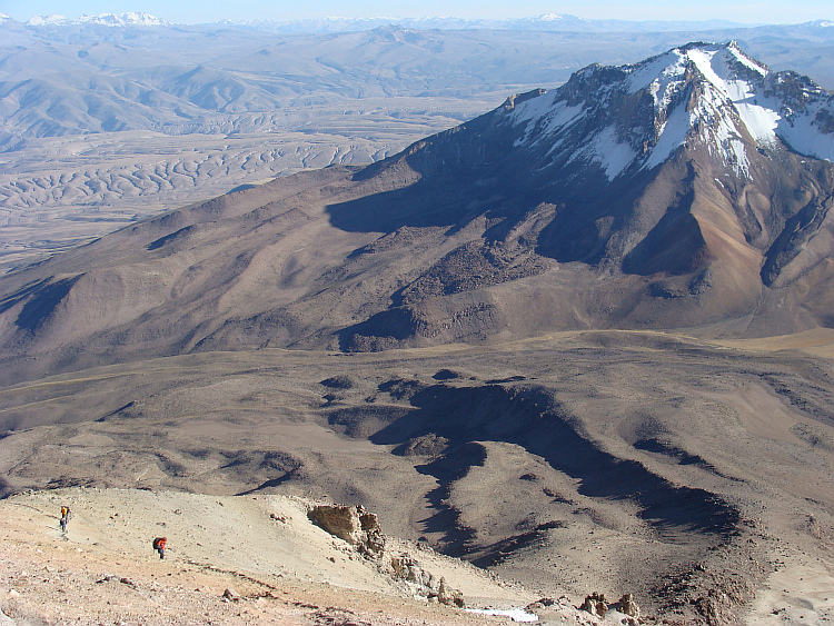 On the way to the top of the Chachani