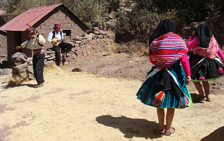 The Isla Taquile, island in Lake Titicaca