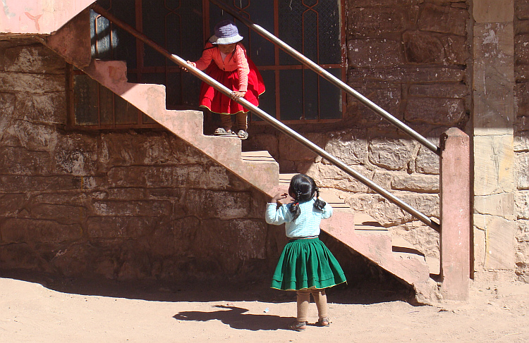 The Isla Taquile, island in Lake Titicaca