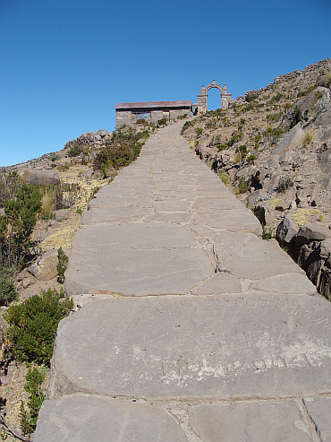 The Isla Taquile, island in Lake Titicaca