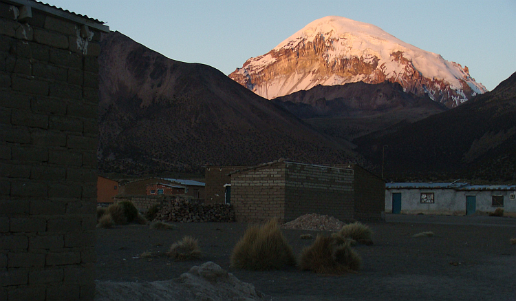 Sunset over the Nevado Sajama