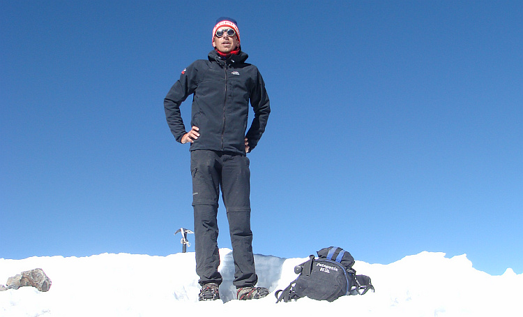 At the top of the Volcano Parinacota