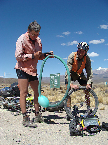 'I have an egg in my tyre and that is not funny!'