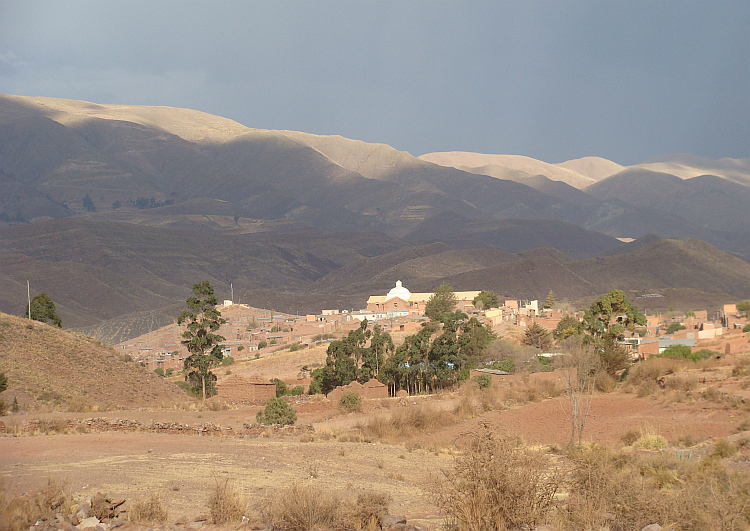 Landschap op de route van Oruro naar Sucre