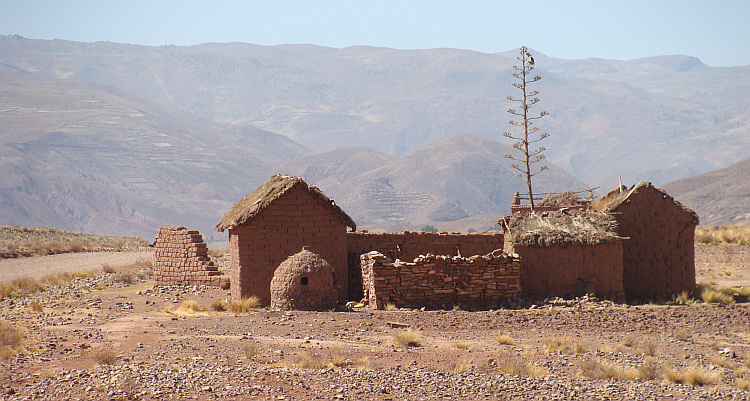 Landschap op de route van Oruro naar Sucre