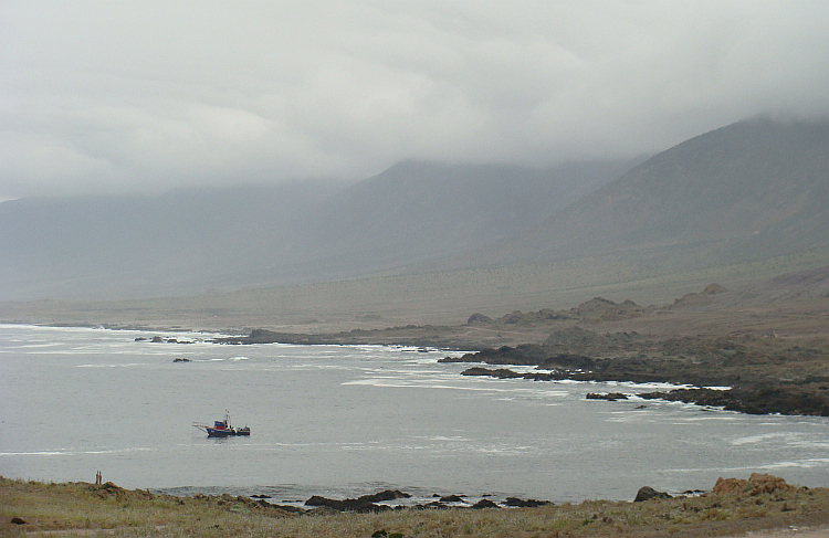 Landscape in the sea mist between Paposo and Taltal