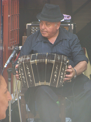 Bandoneónspeler in Buenos Aires