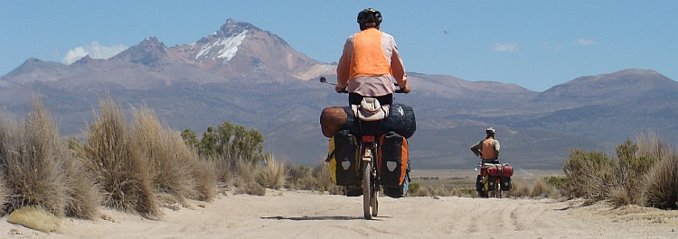 Marten and Karin on the route to Sajama