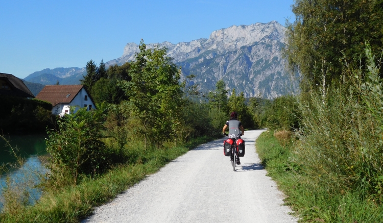 Margarita on the road to Berchtesgaden in Southern Germany