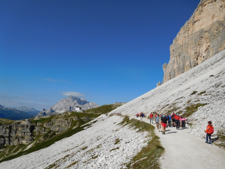 Landschap bij de Rifugio de Auronzo